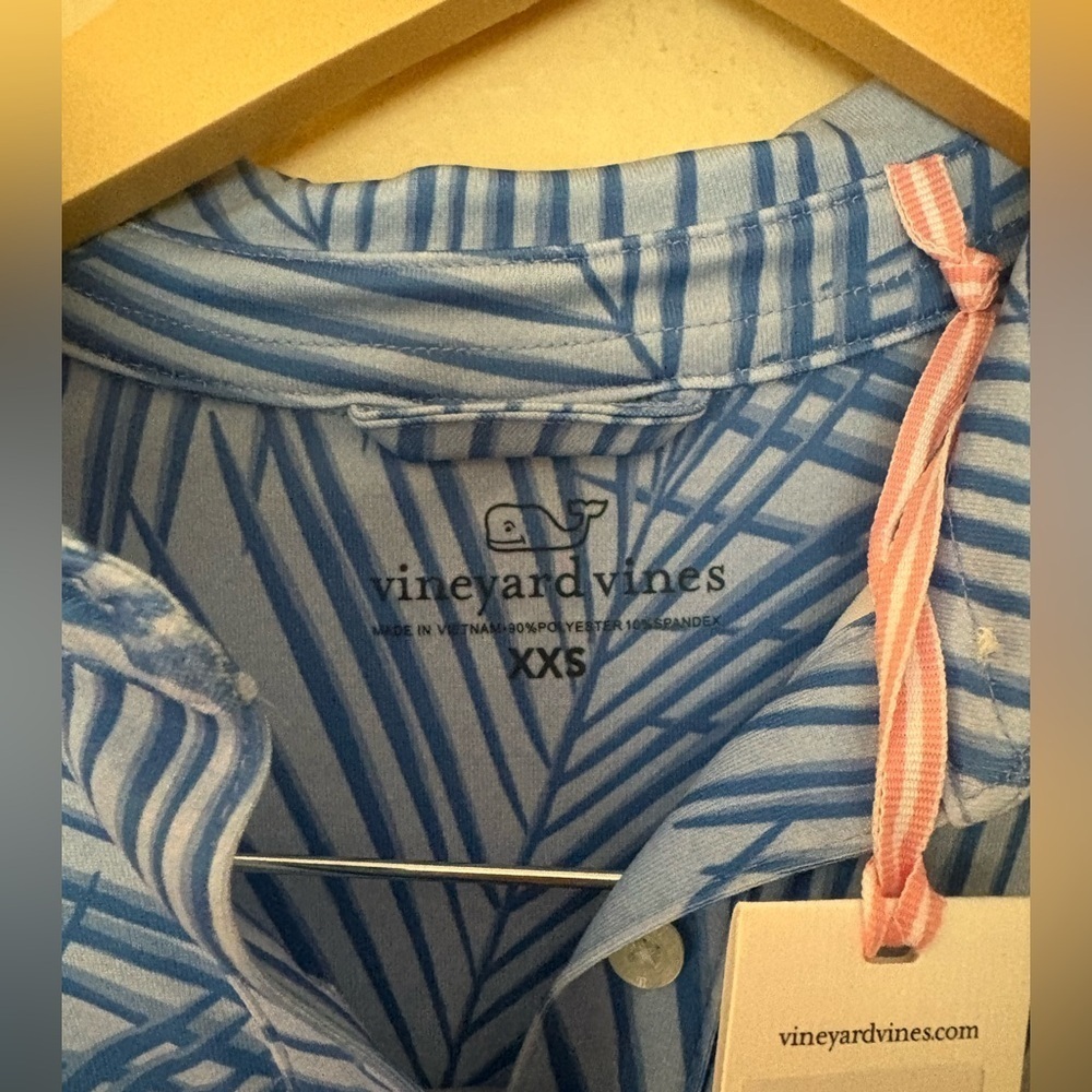 NWT Vineyard Vines SANKATY MIDI Blue/White MARGO SHIRTDRESS Calm Water XXS - Picture 4 of 5